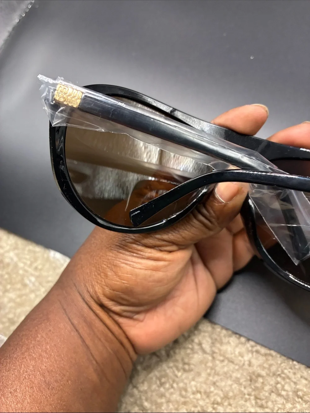 Fashion Nova Black Aviator Sunglasses with Brown Lenses